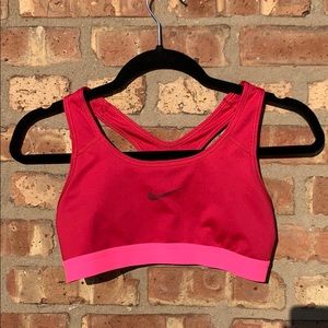 Nike: Dri-Fit Hot Pink Sports Bra